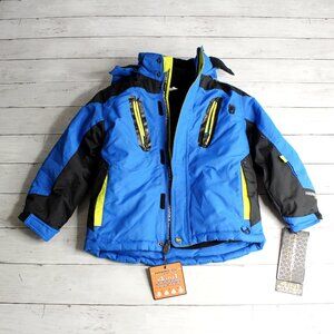 Hawke & Co Boy's Winter Ski Coat Size 5 Blue 4 in 1 System Jacket